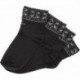 FLOWERY SOCKS CA012 EMBROIDERED BLACK