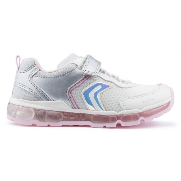 GEOX ANDROID LIGHTS GIRL Sneakers SILVER_WHITE GEOX ANDROID LIGHTS GIRL Sneakers SILVER_WHITE
