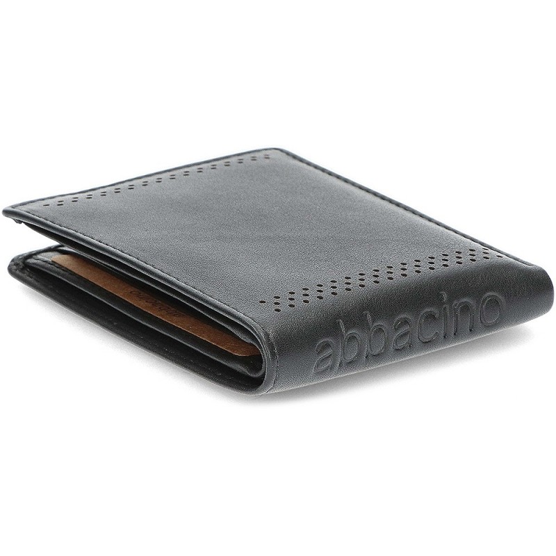 ABBACINO MEN'S WALLET 70898 LEATHER NEGRO