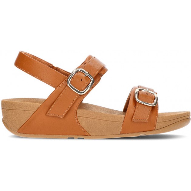 FITFLOP LULU ADJUSTABLE BACK-STRAP SANDALS TAN