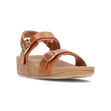 FITFLOP LULU ADJUSTABLE BACK-STRAP SANDALS TAN