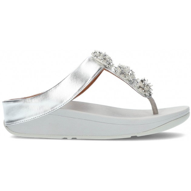 FITFLOP GALAXY TOE-THONGS SANDALS SILVER