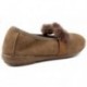 VULLADI BALLERINAS CAN SPLIT SUEDE POMPOMS 1405 MARRON