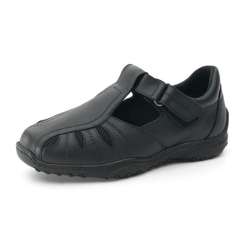 CALZAMEDI COMFORTABLE AND WIDE DIABETIC MEN'S SANDAL NEGRO