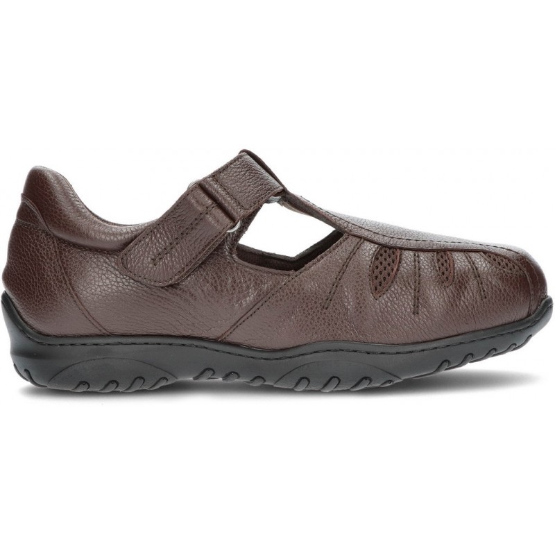 CALZAMEDI COMFORTABLE AND WIDE DIABETIC MEN'S SANDAL MARRON