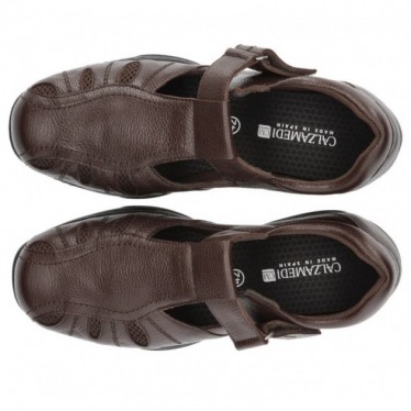 CALZAMEDI COMFORTABLE AND WIDE DIABETIC MEN'S SANDAL MARRON