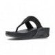 LULU CRYSTAL EMBELLISHED FITFLOP SANDALS BLACK