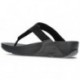 LULU CRYSTAL EMBELLISHED FITFLOP SANDALS BLACK