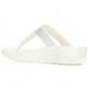 LULU CRYSTAL EMBELLISHED FITFLOP SANDALS CREAM