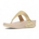 LULU CRYSTAL EMBELLISHED FITFLOP SANDALS PLATINO
