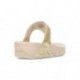 LULU CRYSTAL EMBELLISHED FITFLOP SANDALS PLATINO