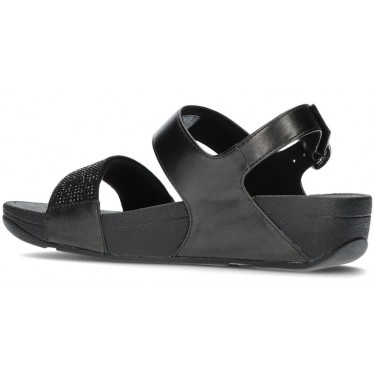 FITFLOP SANDALS LULU CRYSTAL BACK-STRAP NEGRO