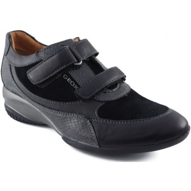 GEOX women sports velcro piton  NEGRO