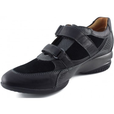 GEOX women sports velcro piton  NEGRO