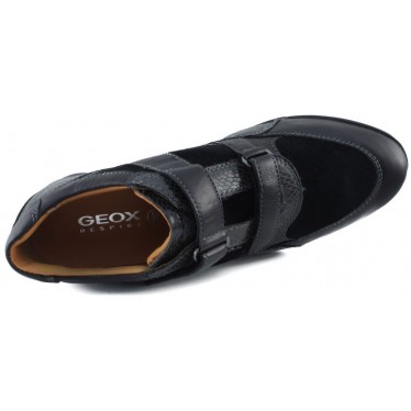 GEOX women sports velcro piton  NEGRO