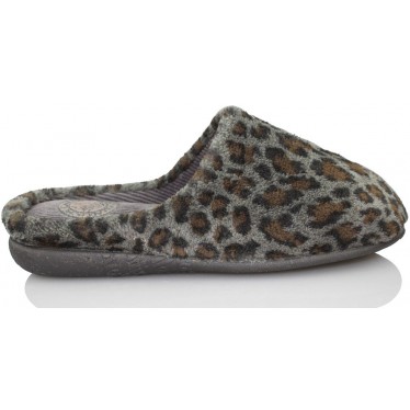 SHOES domestic female leopard  GRIS