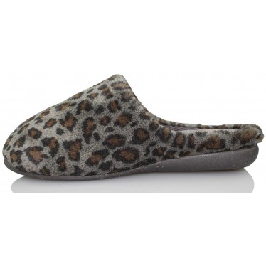 SHOES domestic female leopard  GRIS