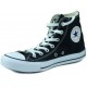 Converse canvas shoes high  NEGRO